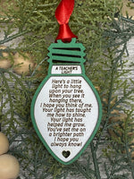 A Teacher’s Light Ornament