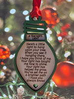 A Teacher’s Light Ornament