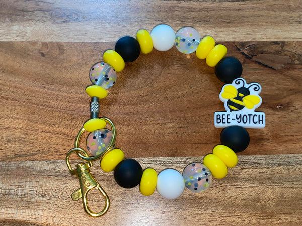 Bee-Yotch #2 Silicone Keychain Wristlet