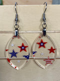 Red White and Blue Stars - Earrings