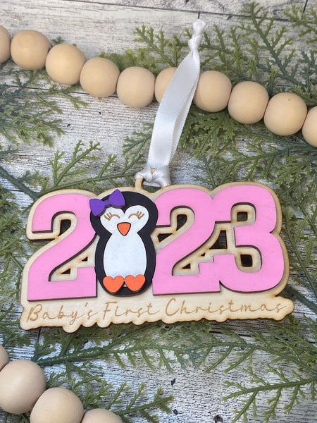 Baby’s 1st Christmas 2023 Ornament - Penguin