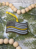 Flag Thin Line Ornament - Option 2