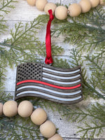 Flag Thin Line Ornament - Option 2