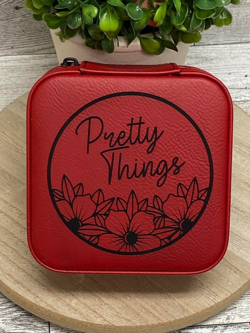 Personalized Travel Jewelry Box - Color Rawhide