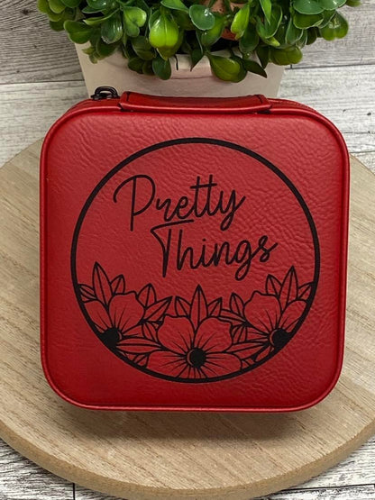 Personalized Travel Jewelry Box - Color Rawhide