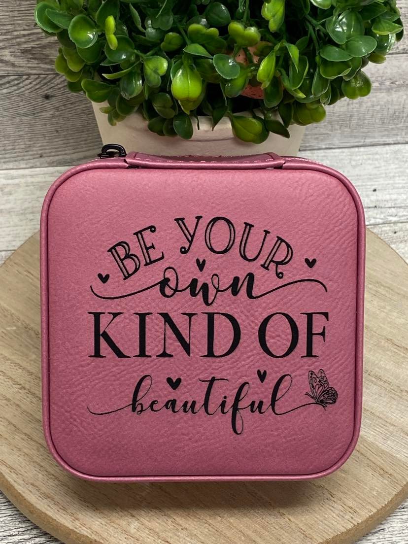 Personalized Travel Jewelry Box - Color Rawhide