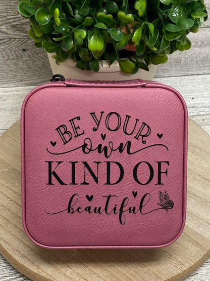 Personalized Travel Jewelry Box - Color Rawhide