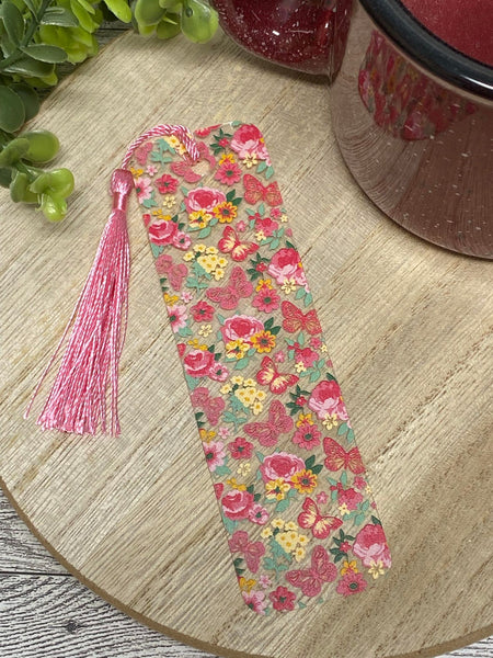 Bookmark With Tassel - Butterflies