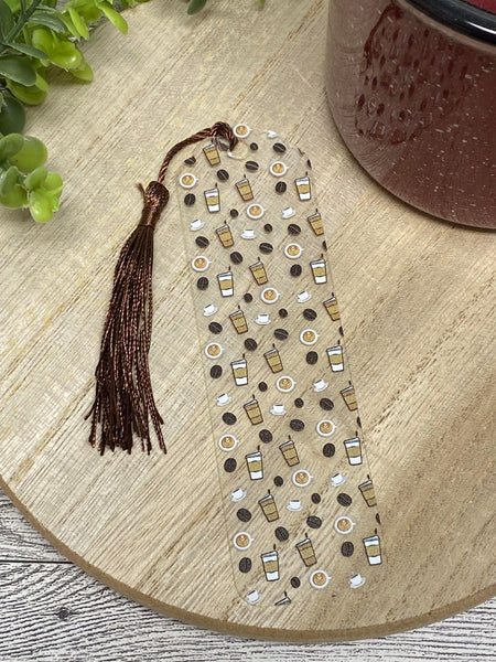 Bookmark With Tassel - Fancy Shape - Coffee