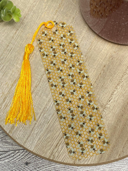 Bookmark With Tassel - Fancy Shape - Bee Hive