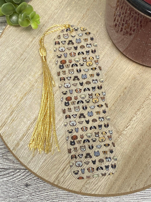 Bookmark With Tassel - Fancy Shape - Dogs