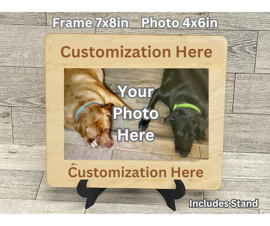 Custom Wooden Photo Plaque WITHOUT Stand