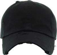 Vintage Baseball Cap - Black -  You Choose Patch