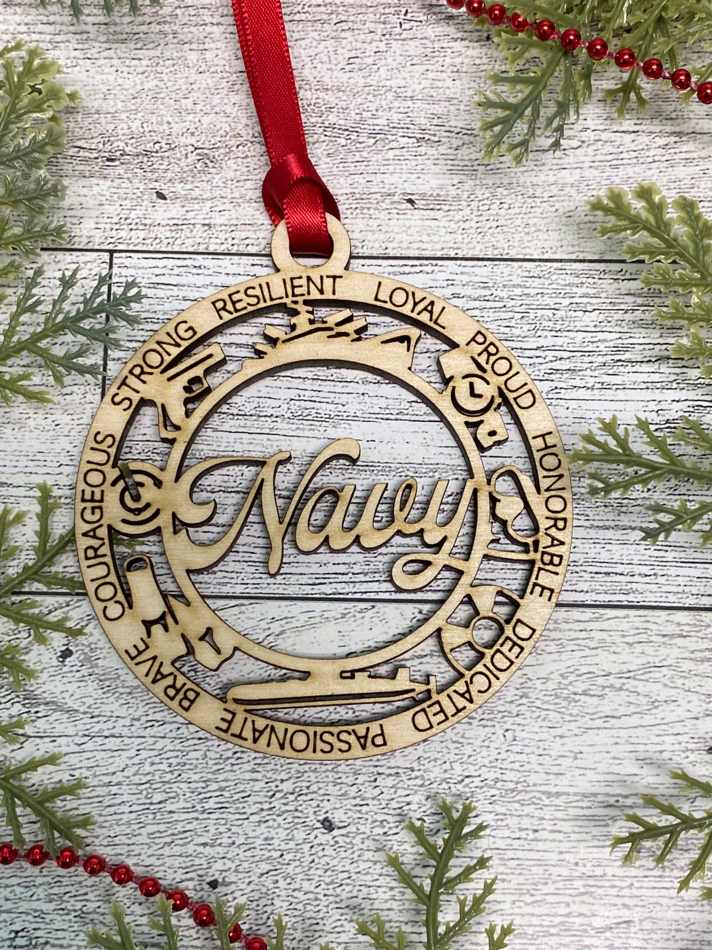 Navy Ornament