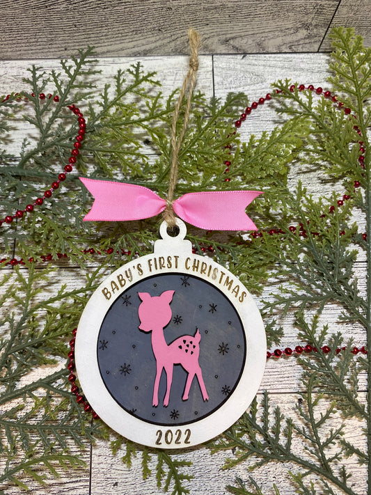 Baby’s First Christmas Ornament - Pink