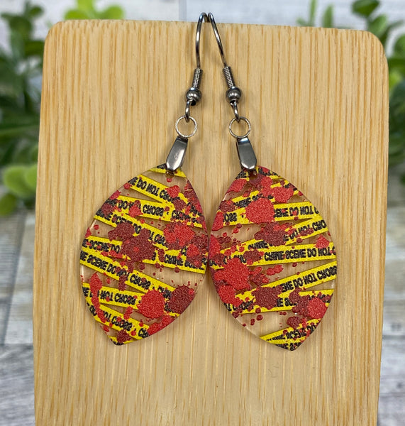 Caution Tape Earrings