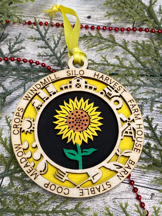 Farm Sunflower Ornament