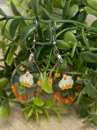 Chicken Earrings - Style 1