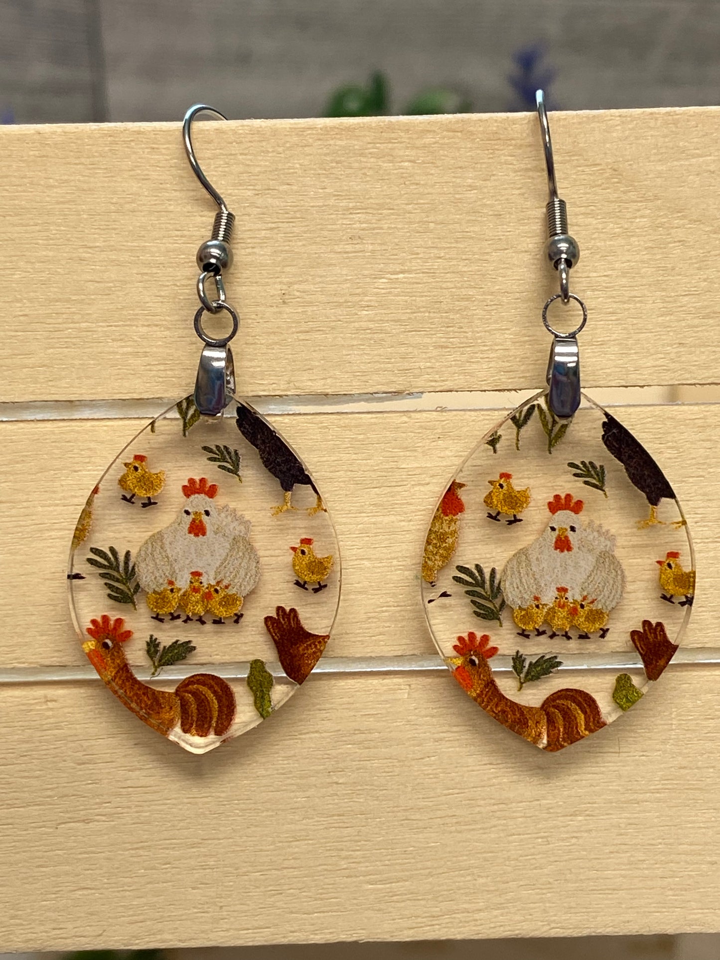 Chicken Earrings - Style 1